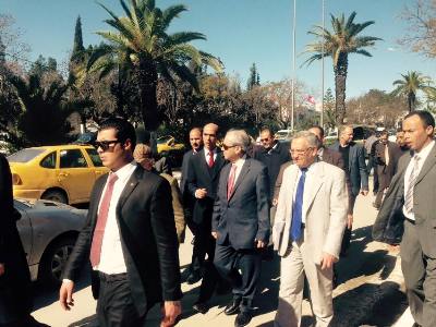 Tunisie- Mohamed Ennaceur inspecte les abords de l'ARP