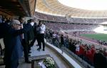Tunisie , Football : Béji Caïd Essebsi à Radés pour la finale de la Coupe de Tunisie