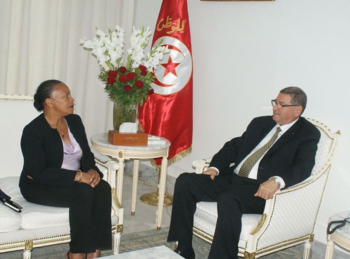 Tunisie: Habib Essid reçoit Christiane Taubira