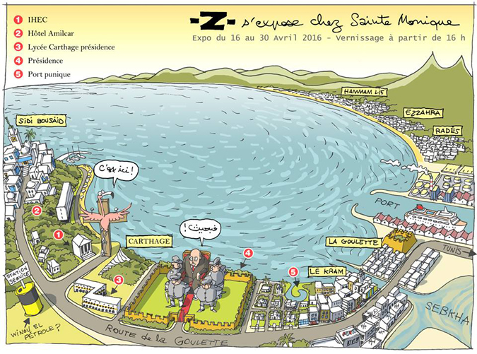 Le caricaturiste Z s'expose à Carthage et Cambrai