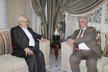 Rached Ghannouchi s'entretient avec l'ambassadeur d'Algérie en Tunisie