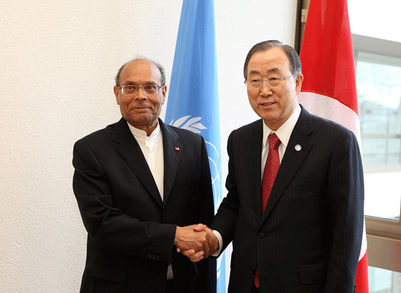 Tunisie - Moncef Marzouki rencontre Ban Ki-Moon et Navi Pillay