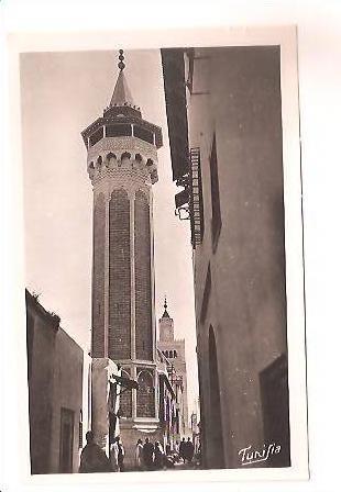 CPA TUNIS La rue Sidi Ben Arous 1954