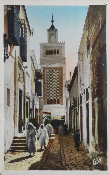TUNIS rue Sidi Ben Arous, cachet RP Engagez-vous dans les troupes de Tunisie, 1951