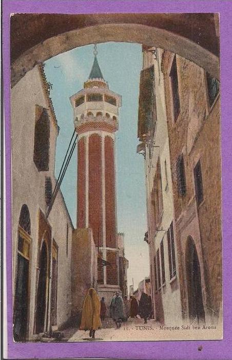TUNISIE - cpa - TUNIS - Mosquée Sidi ben Arous - 1929