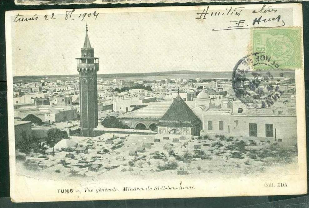 Tunis è vue générale - minaret de Sidi ben Arous - rc67