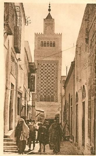 18 - TUNISIA TUNIS RUE SIDI BEN AROUS 1932 CIRCULATED