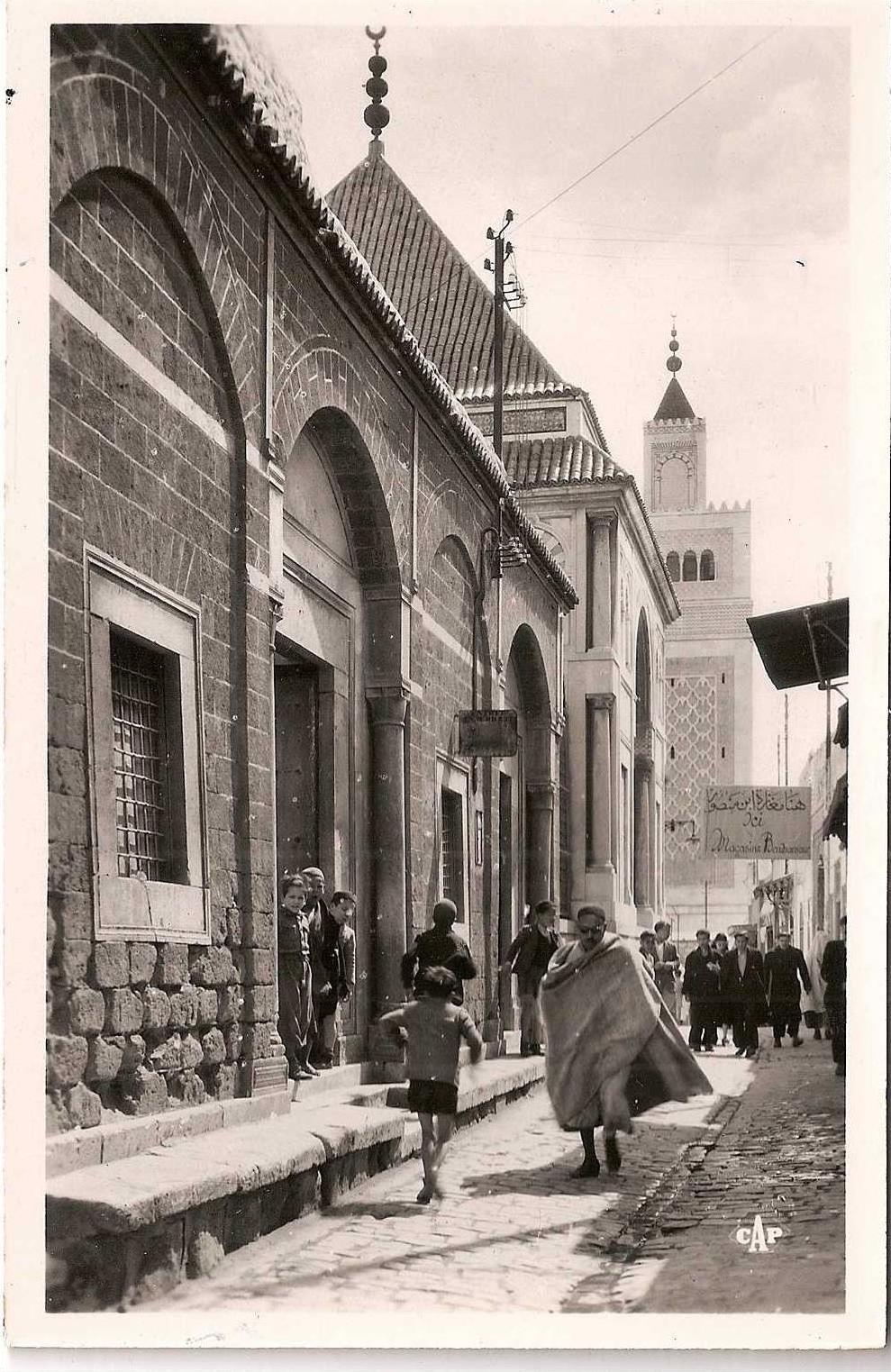 cpa de tunis, rue sidi ben arous, animée