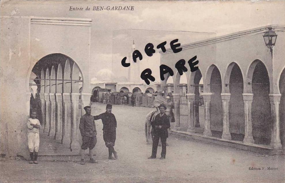 afrique,africa,tunisie,en trée de BEN-GARDANE,BEN GUERDANE,Médénine,1916,be lle vue,rare