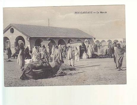 cpa, Tunisie , Ben Gardane , le marché , non voyagé