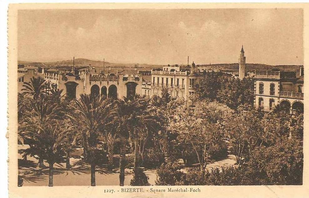 PM - Afrique du Nord - TUNISIE - BIZERTE Square maréchal Foch