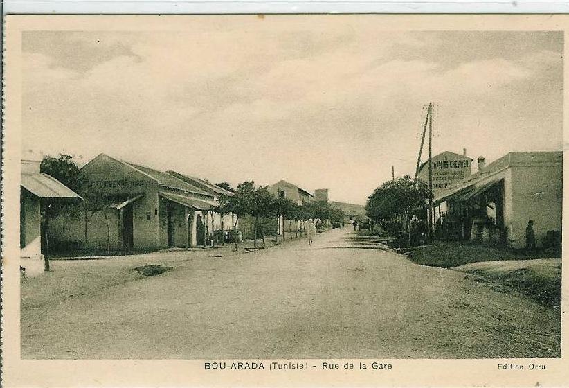 TUNISIE -BOU ARADA-RUE DE LA GARE