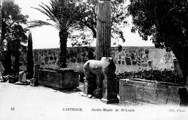 CPA TUNISIE CARTHAGE N°53 JARDIN MUSEE ST LOUIS ND PHOT