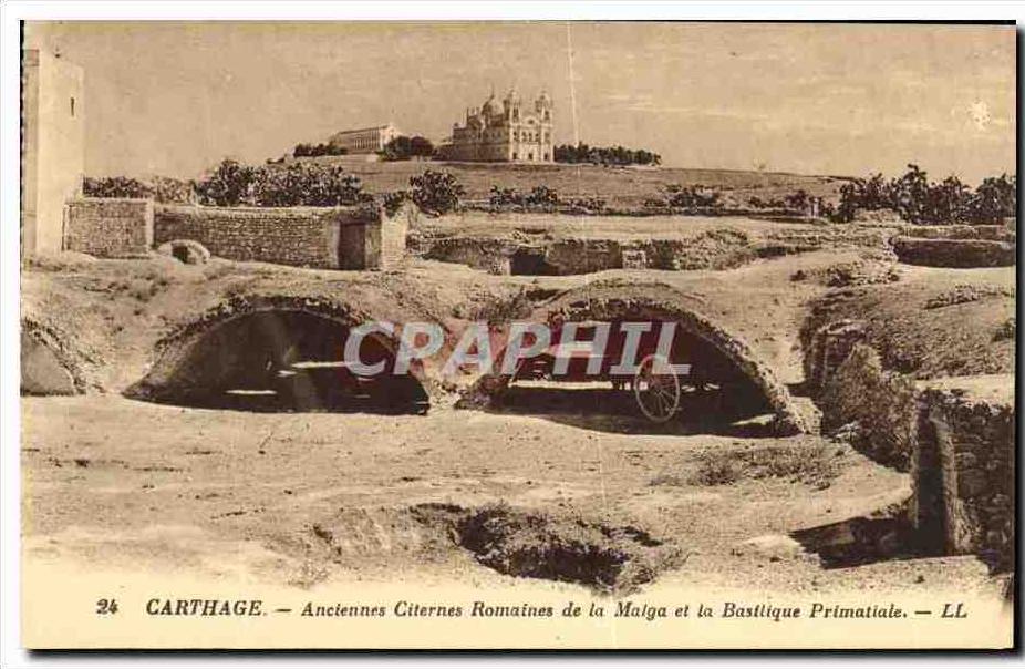 CPA Carthage Anciennes Citernes Romaines de la Malga et la basil