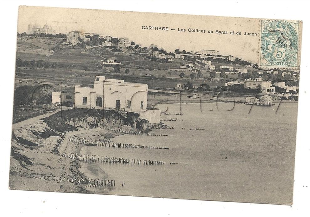 Carthage (Tunisie) Les collines de Byrsa et de Junon en 1922.