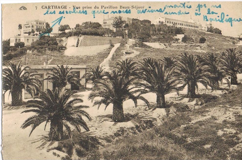 4913. Postal CARTHAGE (Tunez), Vista Pabellon Beau Sejour