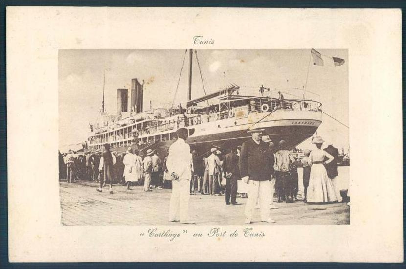 Tunisie TUNIS Bateau Carthage au Port