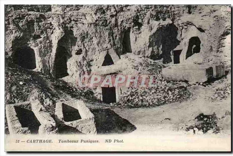 CPA Carthage Tombeaux Puniques Tunisie