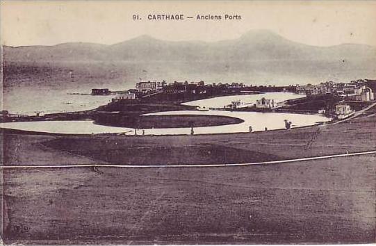 TUNISIE - CARTHAGE - anciens ports - nr 91 E.L.D. - d4 139