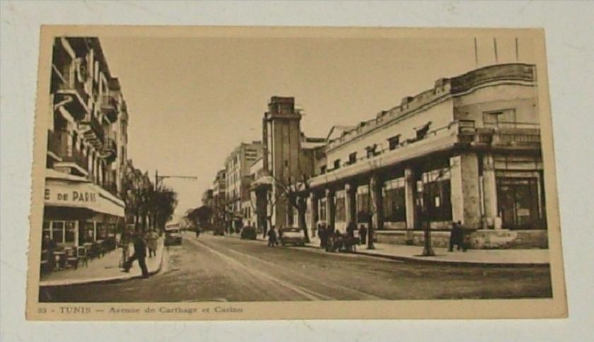 tunis - avenue de carthage et casino animation - voitures - automobiles