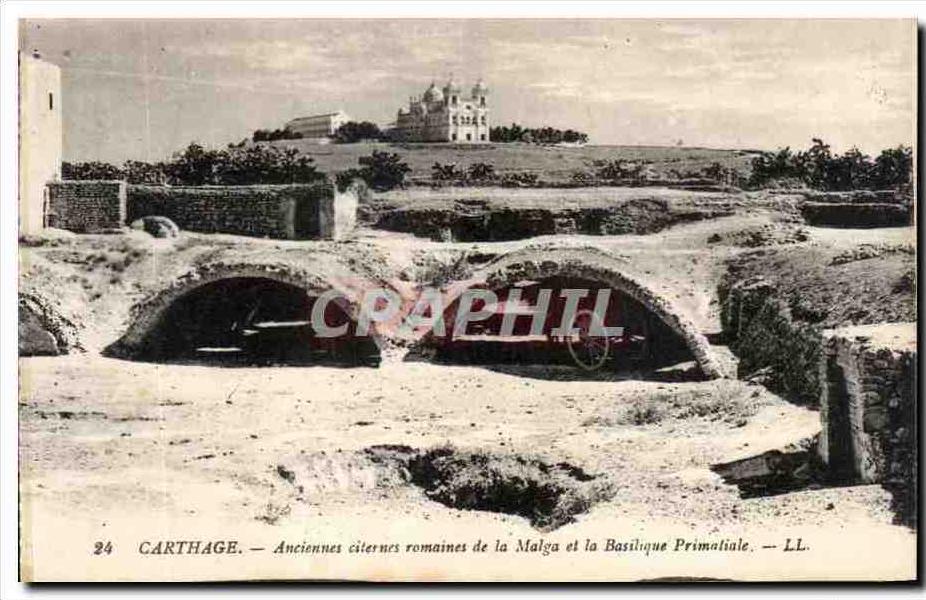 CPA Tunisie Carthage Anciennes citernes romaines de la Malga et