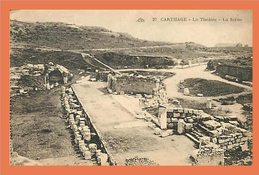 Tunisie CARTHAGE Théatre - La Scene // CPA