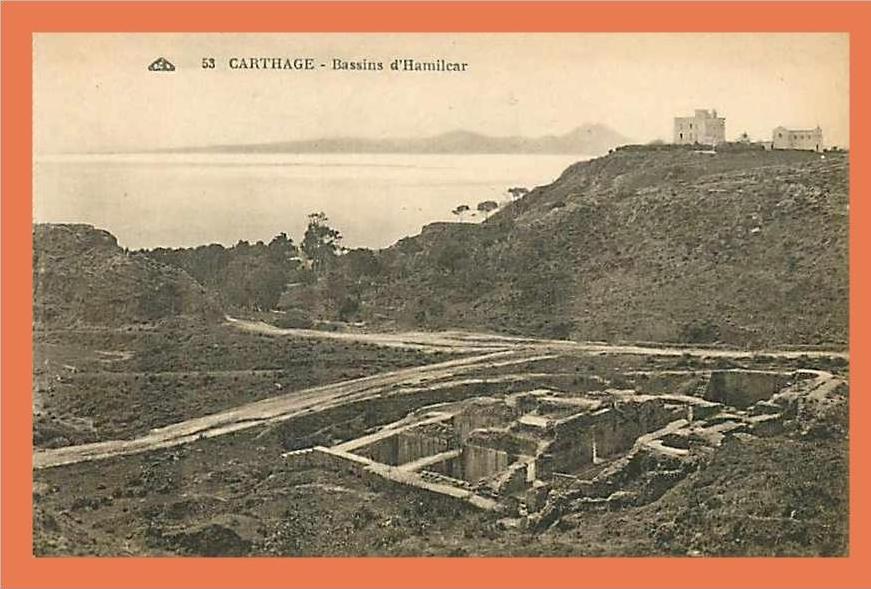 Tunisie CARTHAGE Bassins d'Hamilcar // CPA