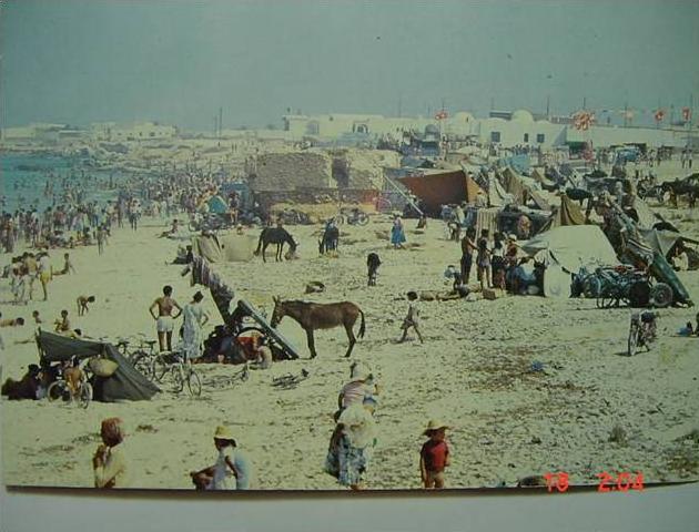 4153 CHEBBA LA PLAGE TUNISIE POSTCARD YEAR 1980 OTHERS IN MY STORE
