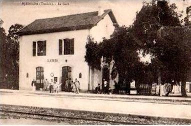 CPA DJEDEIDA Tunisie Gare costume architecture rail Ridaut