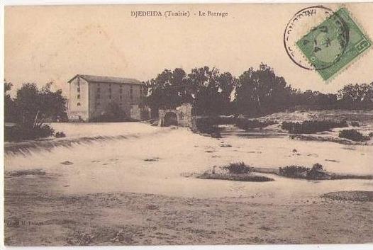 (Tunisie) 001, Djedeida, Bidaut, Le Barrage