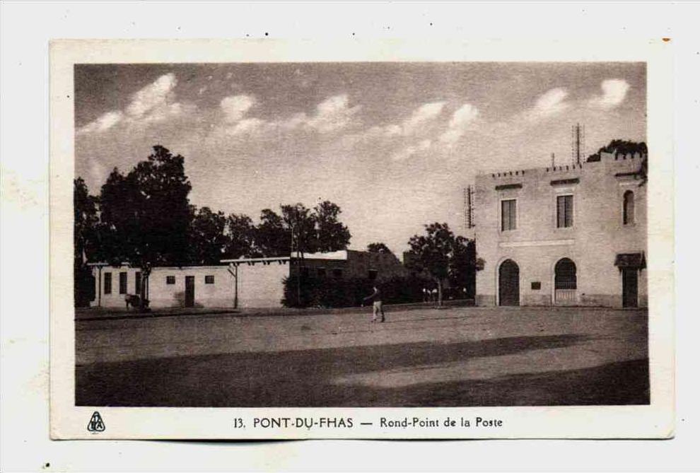 El Fahs Pont du Fhas Vue du Rond Point Place de la Poste ecrite en 1952 gouvernorat de Zaghouan