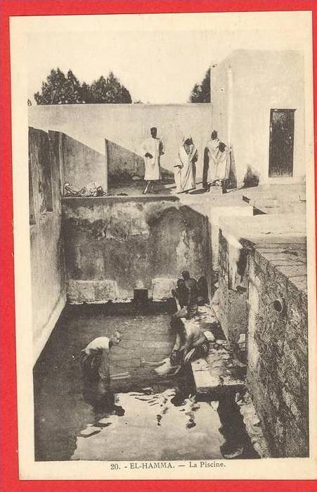 EL HAMMA cpa animée La Piscine 20 Albert