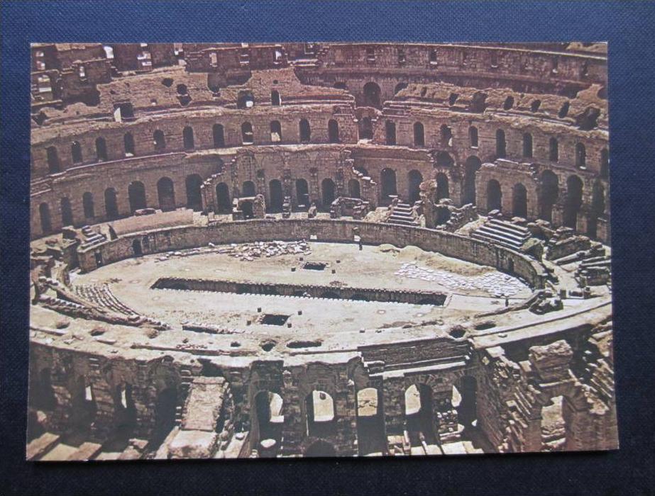 CP TUNISIE (M16) EL JEM (2 vues) Le Colisée d