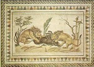 Tunisie mosaïque romaine , musée d'El Jem