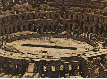 TUNISIE EL JEM LE COLISEE ARENE TRILINGUE NON ECRITE NEUVE