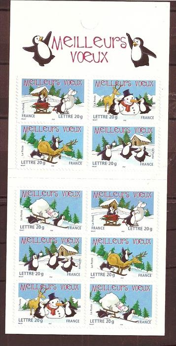 France 3843Aa carnet Meilleurs voeux,