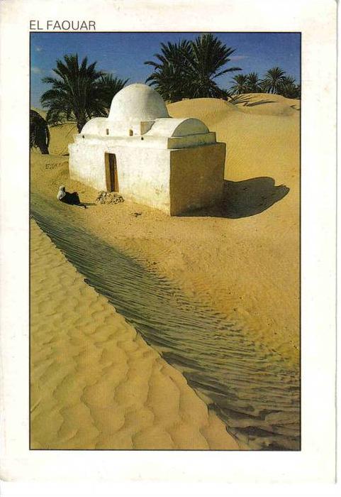 Tunisie EL FAOUAR N°244 Le Mausolée de Sidi Ghanem en 1989 Voir timbres Femme en Costume de Sfax