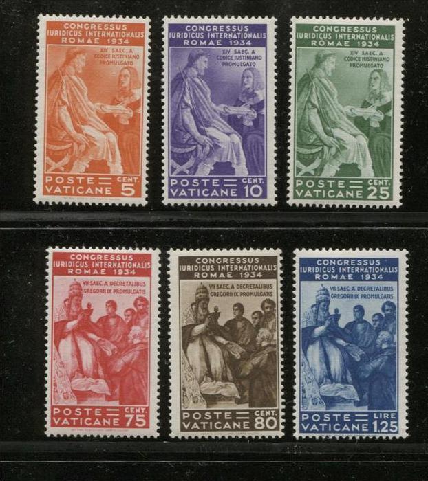 Vaticaan 1935 Michel 45-50 ** Cat. 700�