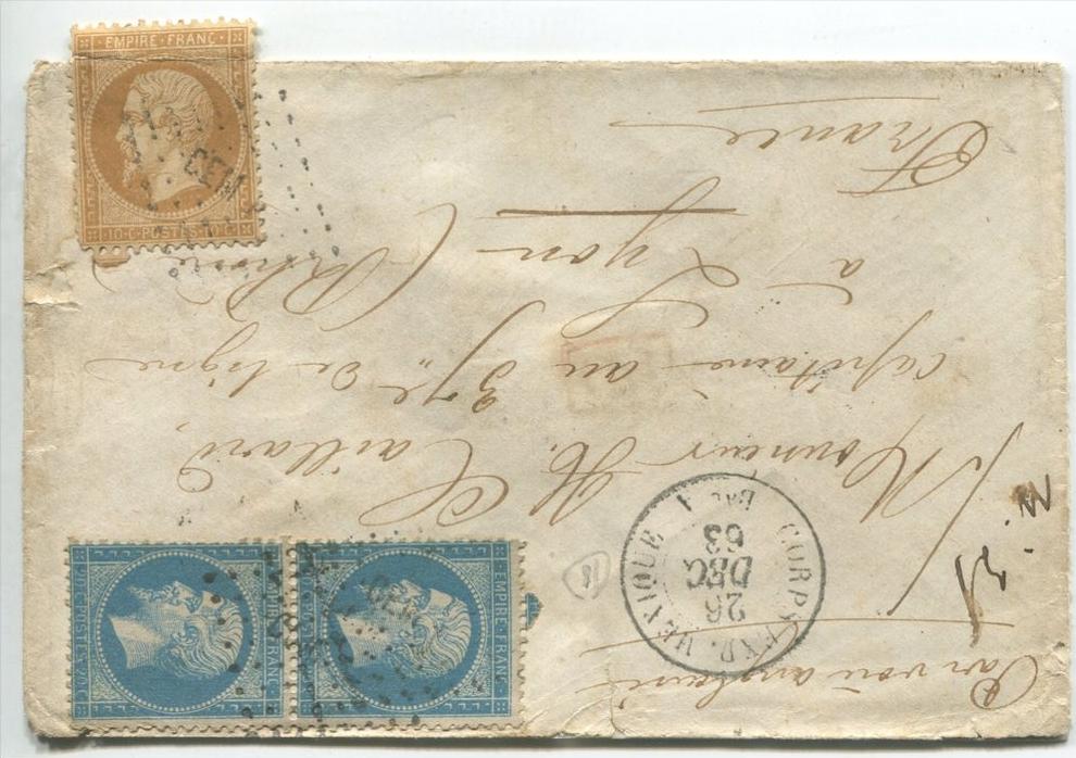 CEMA + Corps expéditionnaire du Mexique + n°21 + paire n°22 + 