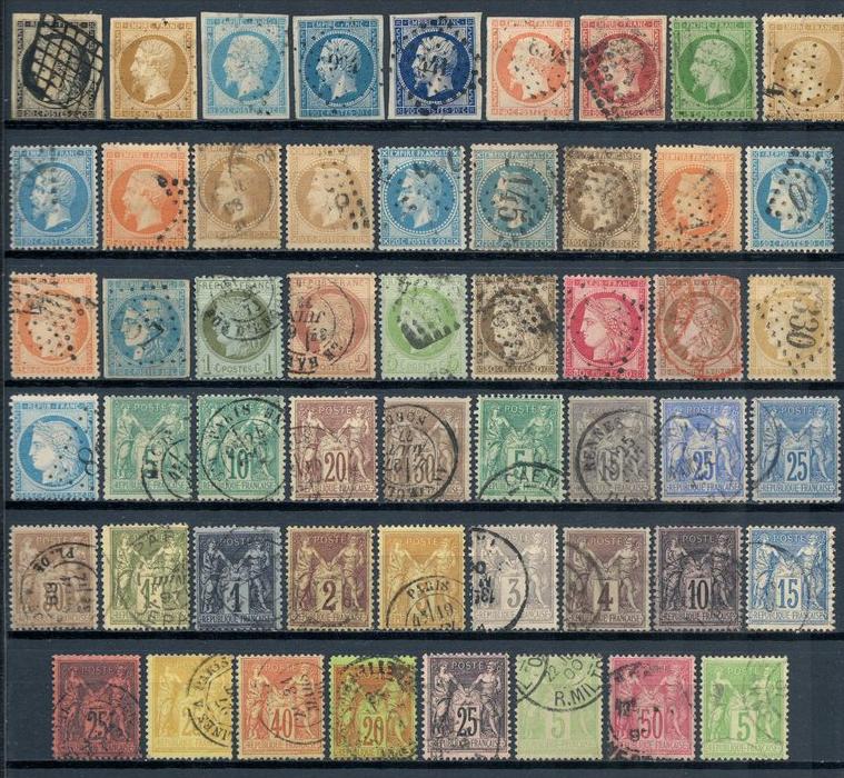 FRANCE - Collection 53 timbres classiques AVANT 1900 - B/TB - Cote 565 �