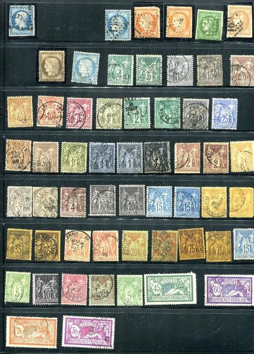 Très belle collection France 1850 / 1960 dans 2 albums Lindner cuir. 1150 timbres différents. Valeur 9.000 Euros.