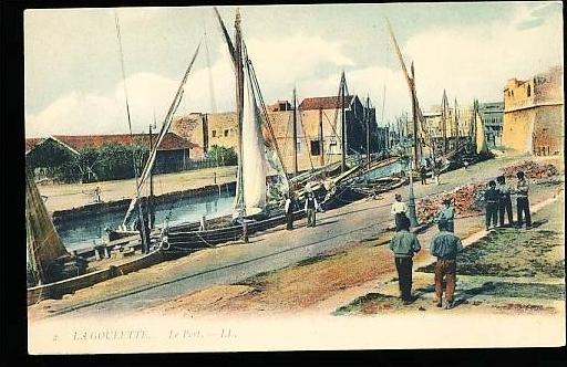 TUNISIE LA GOULETTE / le port / BELLE CARTE COULEUR