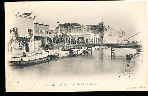 TUNISIE LA GOULETTE / le port et le fort Charles-Quint /
