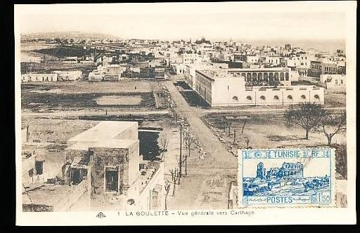 TUNISIE LA GOULETTE / vue générale vers Carthage /