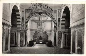 TUNIS Le Bardo La Salle du Trone Recto Verso Timbre 12F