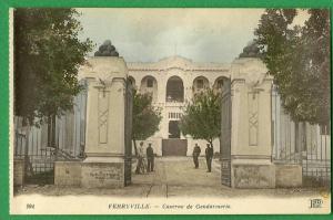 cpa TUNISIE - Menzel Bourguiba , Ferryville - Caserne de Gendarmerie .......LMC16
