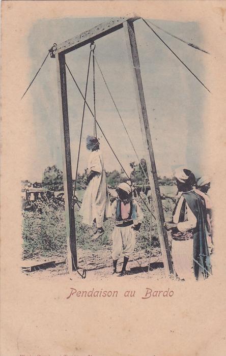¤¤ - 71 - LE BARDO - Une Pendaison en 1902 - Photo Garrigue , Tunis - Exécution - ¤¤