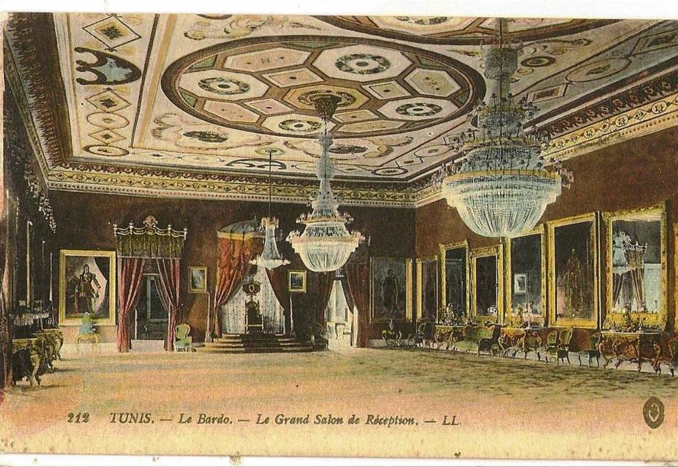 TUNISIE..LE BARDO.LE GRAND SALON DE RECEPTION.N° 212..EDIT..LL......BON ETAT