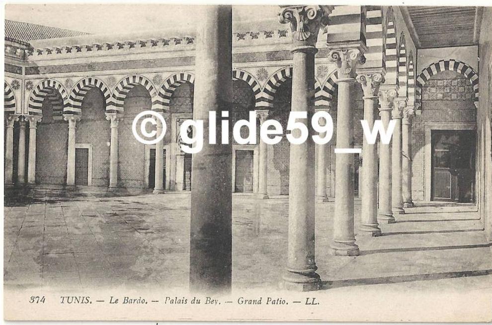 TUNIS - Le Bardo - Palais du Bey - Grand Patio - n° 374