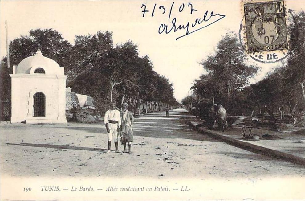 Tunis - Le Bardo, Allée conduisant au Palais